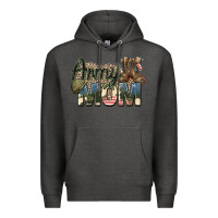 Charcoal Heather army mom Premium Hoodie - Zillion Design Studio