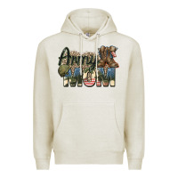 Oatmeal Heather army mom Premium Hoodie - Zillion Design Studio