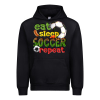 Foreset Green eat sleep soccer repeat Urban Hoodie - texasbilliewilder