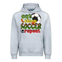 Heather Grey eat sleep soccer repeat Urban Hoodie - texasbilliewilder