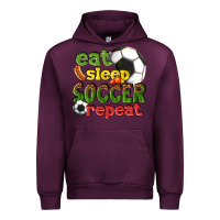 Mauve Wine eat sleep soccer repeat Urban Hoodie - texasbilliewilder