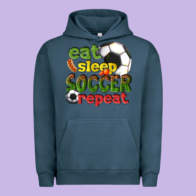 Urban Hoodie eat sleep soccer repeat