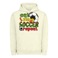 Pigment Pistachio eat sleep soccer repeat Urban Hoodie - texasbilliewilder
