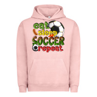 Pigment Salmon eat sleep soccer repeat Urban Hoodie - texasbilliewilder