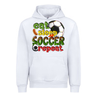 White eat sleep soccer repeat Urban Hoodie - texasbilliewilder