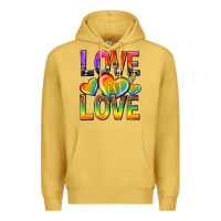 Antique Gold love is love with hearts Premium Hoodie - texasbilliewilder