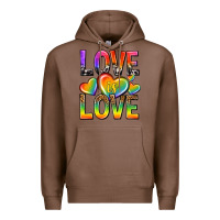 Chestnut love is love with hearts Premium Hoodie - texasbilliewilder