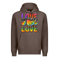 Coffee love is love with hearts Premium Hoodie - texasbilliewilder