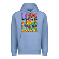 Love Is Love With Hearts Premium Hoodie | Teevron
