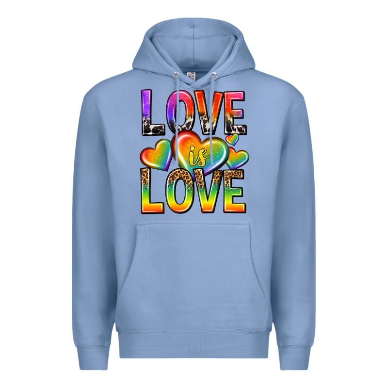 Love Is Love With Hearts Premium Hoodie by texasbilliewilder | Teevron