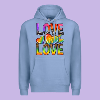 Love Is Love With Hearts Premium Hoodie Designed By Texasbilliewilder