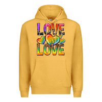 Mustard love is love with hearts Premium Hoodie - texasbilliewilder