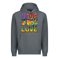 Rock love is love with hearts Premium Hoodie - texasbilliewilder