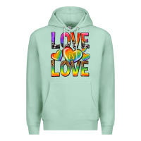Seafoam love is love with hearts Premium Hoodie - texasbilliewilder