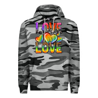 Slate Camo love is love with hearts Premium Hoodie - texasbilliewilder
