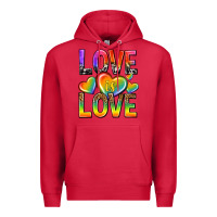 Cardinal love is love with hearts Premium Hoodie - texasbilliewilder