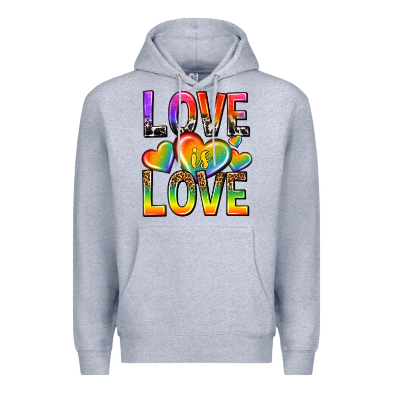 Love Is Love With Hearts Premium Hoodie by texasbilliewilder | Teevron
