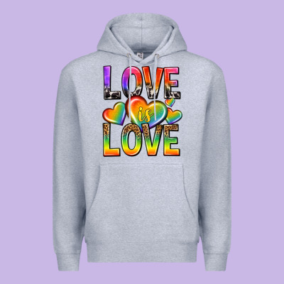 Love Is Love With Hearts Premium Hoodie Designed By Texasbilliewilder