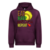 Mauve Wine eat sleep softball repeat Urban Hoodie - texasbilliewilder