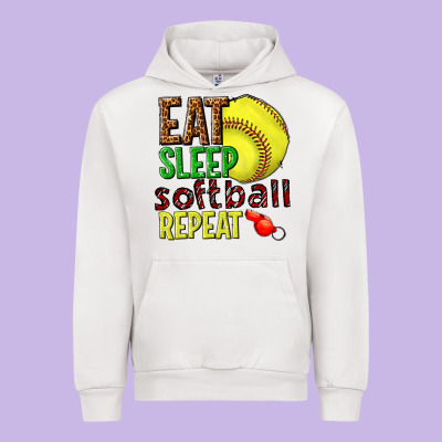 Urban Hoodie eat sleep softball repeat