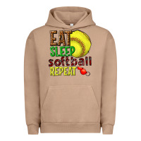 Pigment Burro eat sleep softball repeat Urban Hoodie - texasbilliewilder