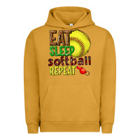 Pigment Peanut Butter eat sleep softball repeat Urban Hoodie - texasbilliewilder