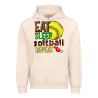 Sandshell eat sleep softball repeat Urban Hoodie - texasbilliewilder