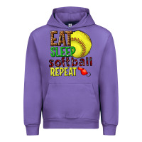 Tulip eat sleep softball repeat Urban Hoodie - texasbilliewilder