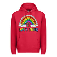 Cardinal love wins with daisy and heart Premium Hoodie - texasbilliewilder