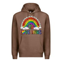 Chestnut love wins with daisy and heart Premium Hoodie - texasbilliewilder