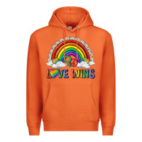 Carrot love wins with daisy and heart Premium Hoodie - texasbilliewilder