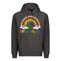 Smoke love wins with daisy and heart Premium Hoodie - texasbilliewilder