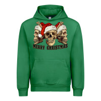Emerald Merry Christmas Skulls Urban Hoodie - RanaPortraitStore