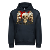 Navy Merry Christmas Skulls Urban Hoodie - RanaPortraitStore
