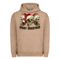 Pigment Burro Merry Christmas Skulls Urban Hoodie - RanaPortraitStore