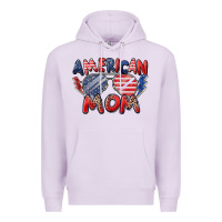 Lilac American mom Premium Hoodie - Zillion Design Studio