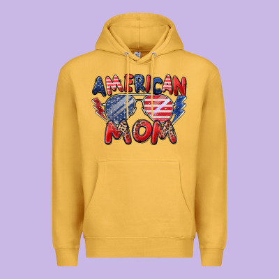 American Mom Premium Hoodie Designed By Zillion Design Studio