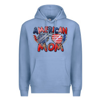 Colony Blue American mom Premium Hoodie - Zillion Design Studio
