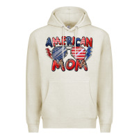Oatmeal Heather American mom Premium Hoodie - Zillion Design Studio