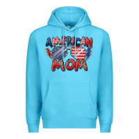 Ocean Blue American mom Premium Hoodie - Zillion Design Studio
