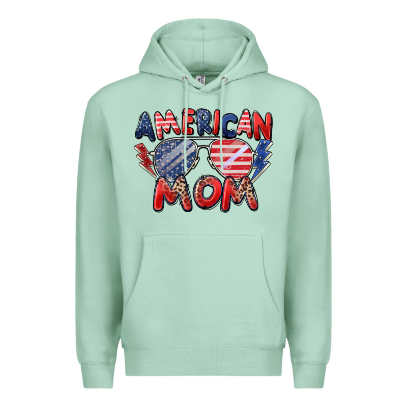 American Mom Premium Hoodie by Zillion Design Studio | Teevron