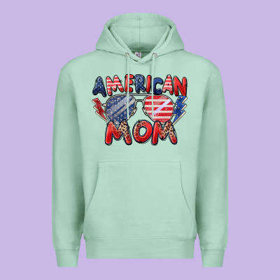 American Mom Premium Hoodie Designed By Zillion Design Studio