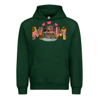 Forest Green Mom Bear With Sunflowers Urban Hoodie - RanaPortraitStore