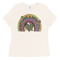 Bone autism awareness heart leopard rainbow Ladies Tee - Artiststas
