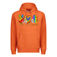 Carrot peace love equality Premium Hoodie - texasbilliewilder
