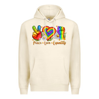 Tofu peace love equality Premium Hoodie - texasbilliewilder