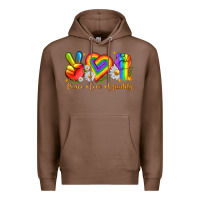 Chestnut peace love equality Premium Hoodie - texasbilliewilder