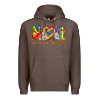 Coffee peace love equality Premium Hoodie - texasbilliewilder