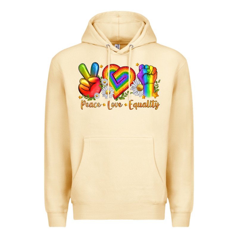 Peace Love Equality Premium Hoodie by texasbilliewilder | Teevron