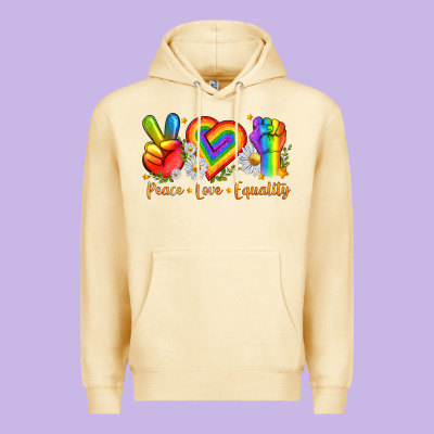 Peace Love Equality Premium Hoodie Designed By Texasbilliewilder